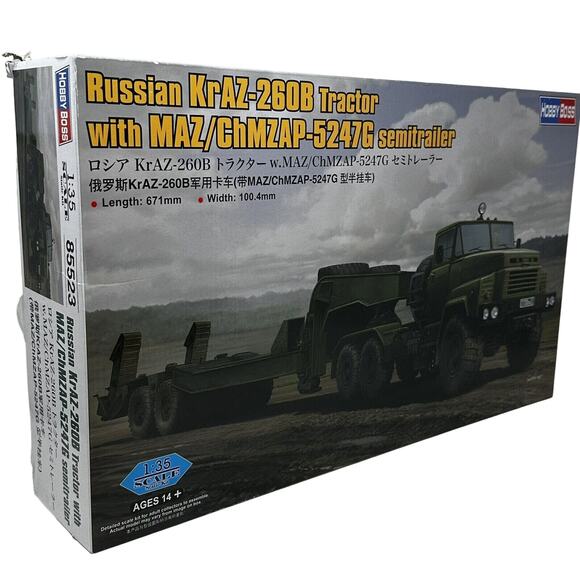 Hobbyboss Russian KrAZ-260B Tractor with MAZ/ChMZAP-5247G semitrailer 85523